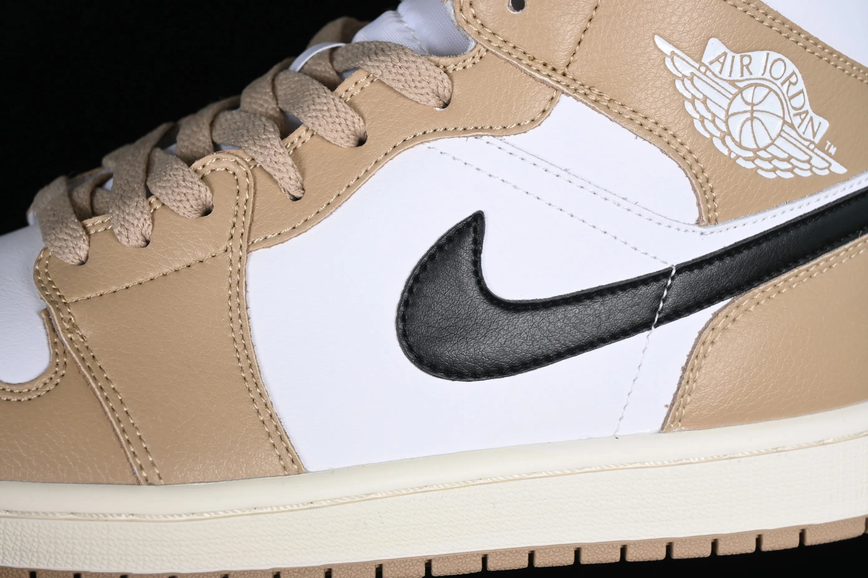 All categories Air Jordan Jordan series basketball shoes Air Jordan 1 Mid Air Jordan 1 Mid AJ1 Joe 1 light tan toe Chinese culture casual sneakers BQ6472-103